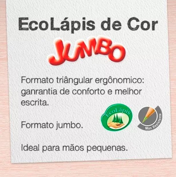 Lapices De Colores Jumbo Faber Castell Eco 12 Colores + 2 Grafitos Faber Castell- Dermocosmetica_belleza_online