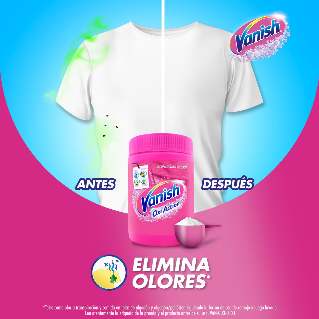 Vanish Oxi Action Polvo 450g | Quita Manchas Poderoso para Ropa de Color