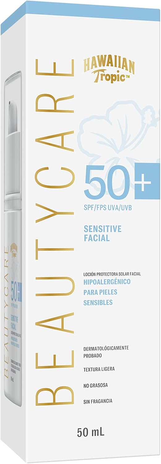Hawaiian Tropic Beautycare Sensitive Spf50+ Loción Facial Hawaiian Tropic- Dermocosmetica_belleza_online