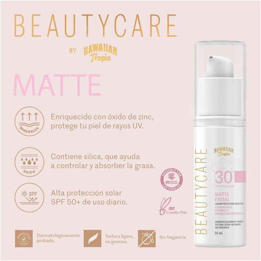Hawaiian Tropic Beautycare Matte Facial Spf30+ Loción Facial Hawaiian Tropic- Dermocosmetica_belleza_online