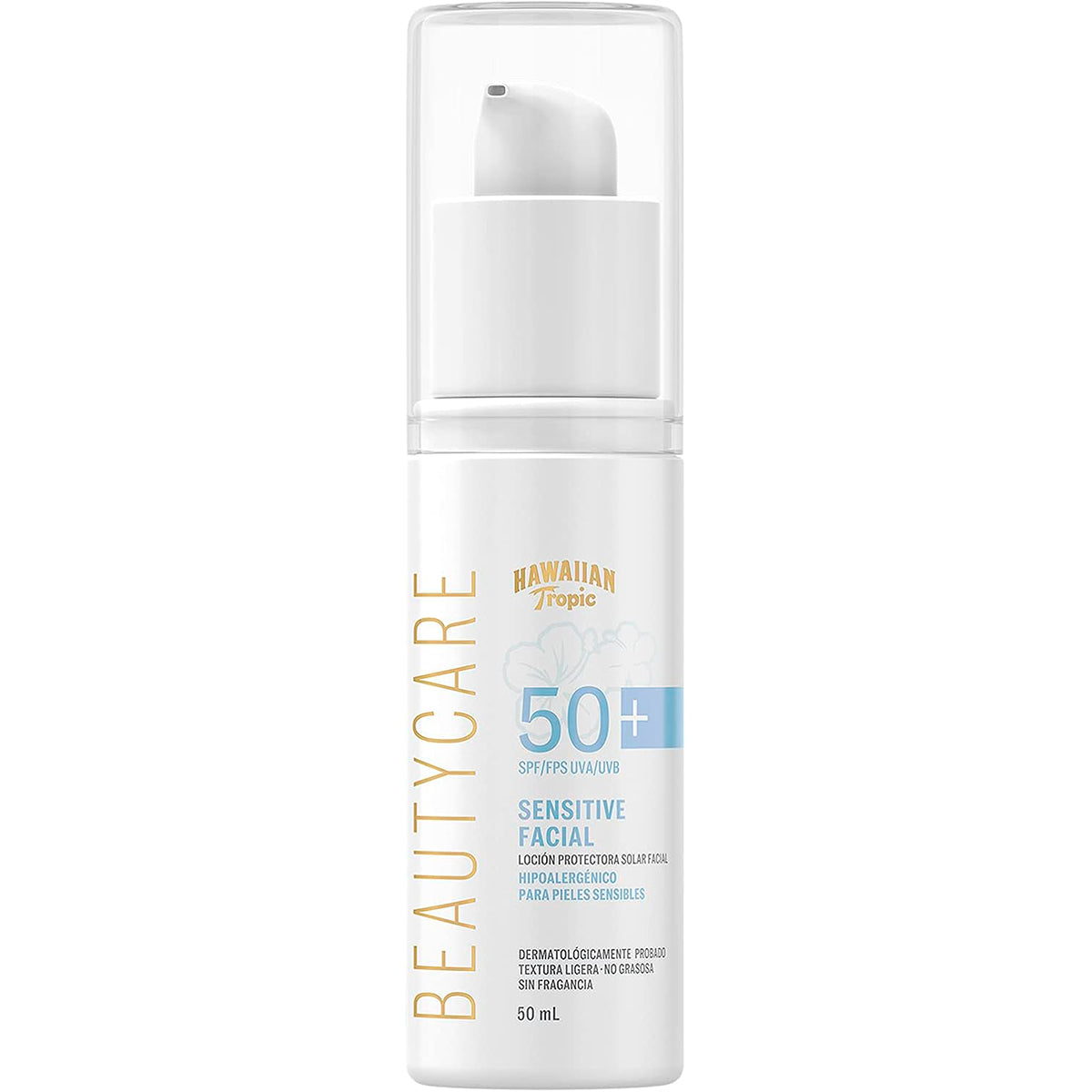 Hawaiian Tropic Beautycare Sensitive Spf50+ Loción Facial Hawaiian Tropic- Dermocosmetica_belleza_online