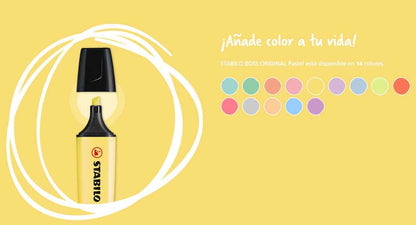 Destacador Stabilo Boss Pastel – Punta Cincel 2-5 mm | Colores Suaves y Modernos Stabilo- Dermocosmetica_belleza_online