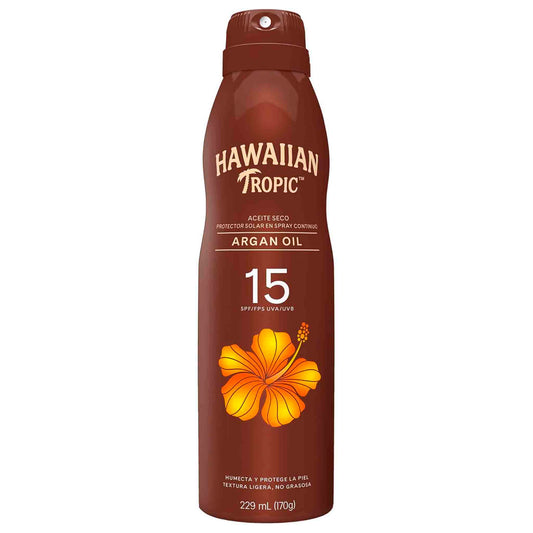 Bronceador en Spray Hawaiian Tropic Argan Oil FPS15 229ml