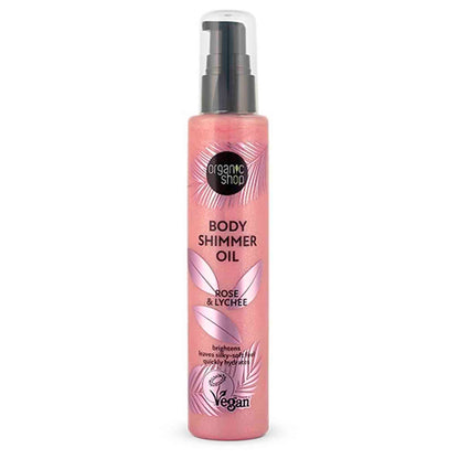 Aceite Corporal Brillo Rose y Lychee Organic Shop 100 ml