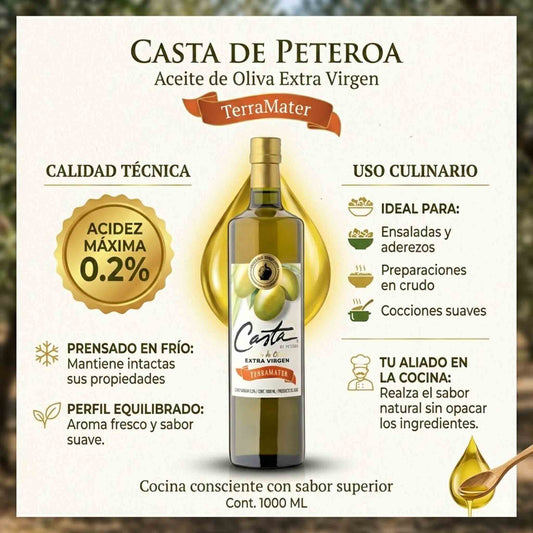 Aceite de Oliva Extra Virgen Casta de Peteroa 1 Litro