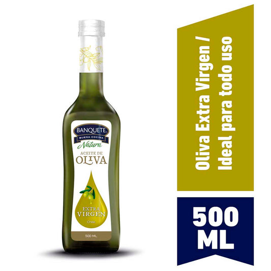 Aceite de Oliva Extra Virgen Banquete 500 ml – Calidad & Sabor Mediterráneo BANQUETE- Dermocosmetica_belleza_online