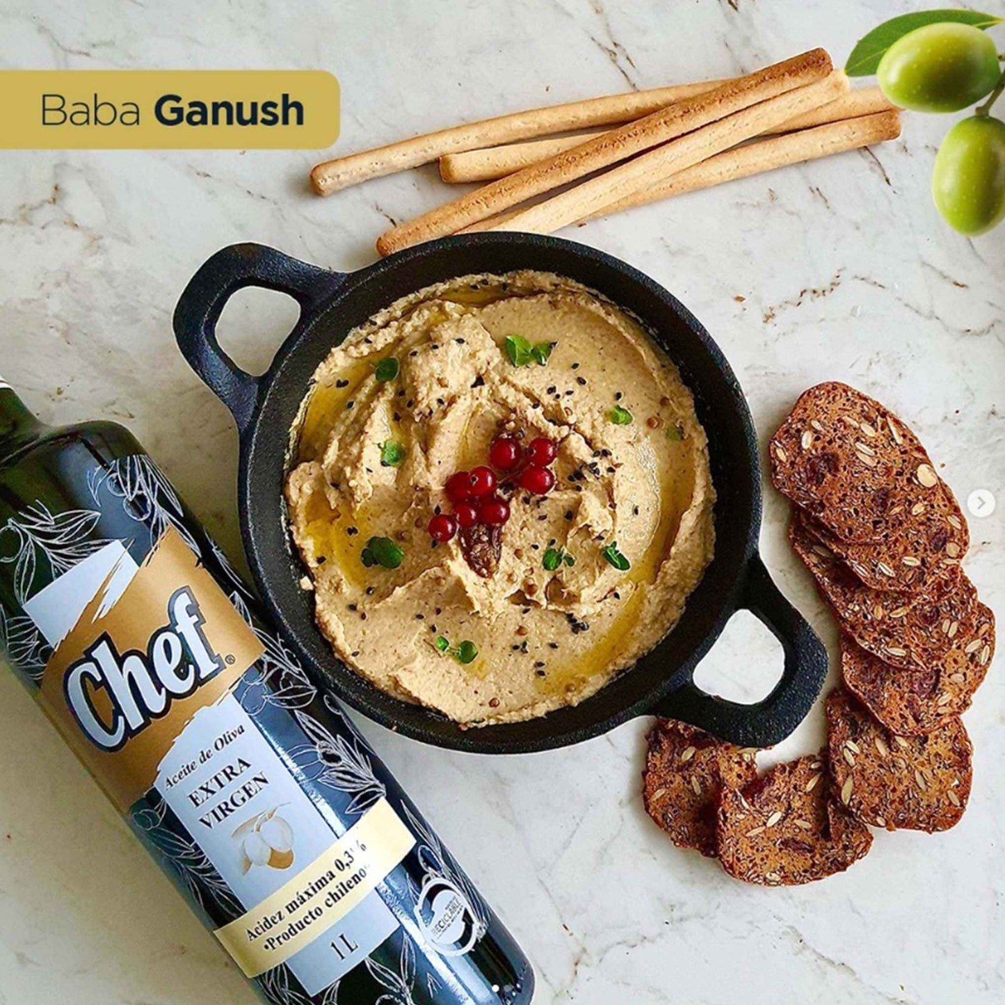 Aceite de Oliva Extra Virgen Chef 1 Litro – Sabor Premium y Calidad Gourmet CHEF- Dermocosmetica_belleza_online