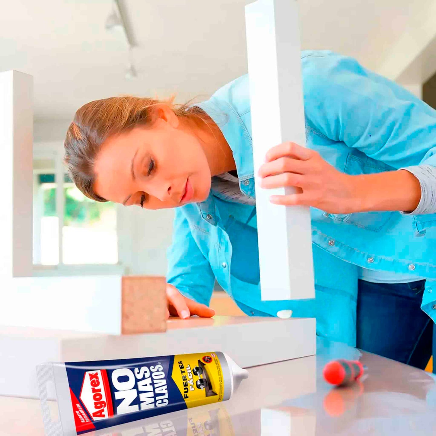 Pegamento Agorex No Más Clavos Blanco 200 g – Adhesivo de Montaje