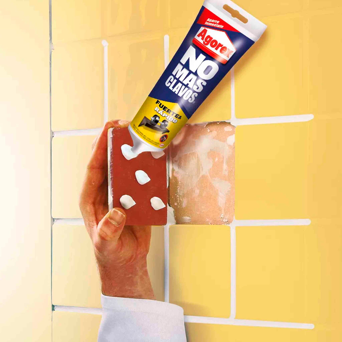 Pegamento Agorex No Más Clavos Blanco 200 g – Adhesivo de Montaje