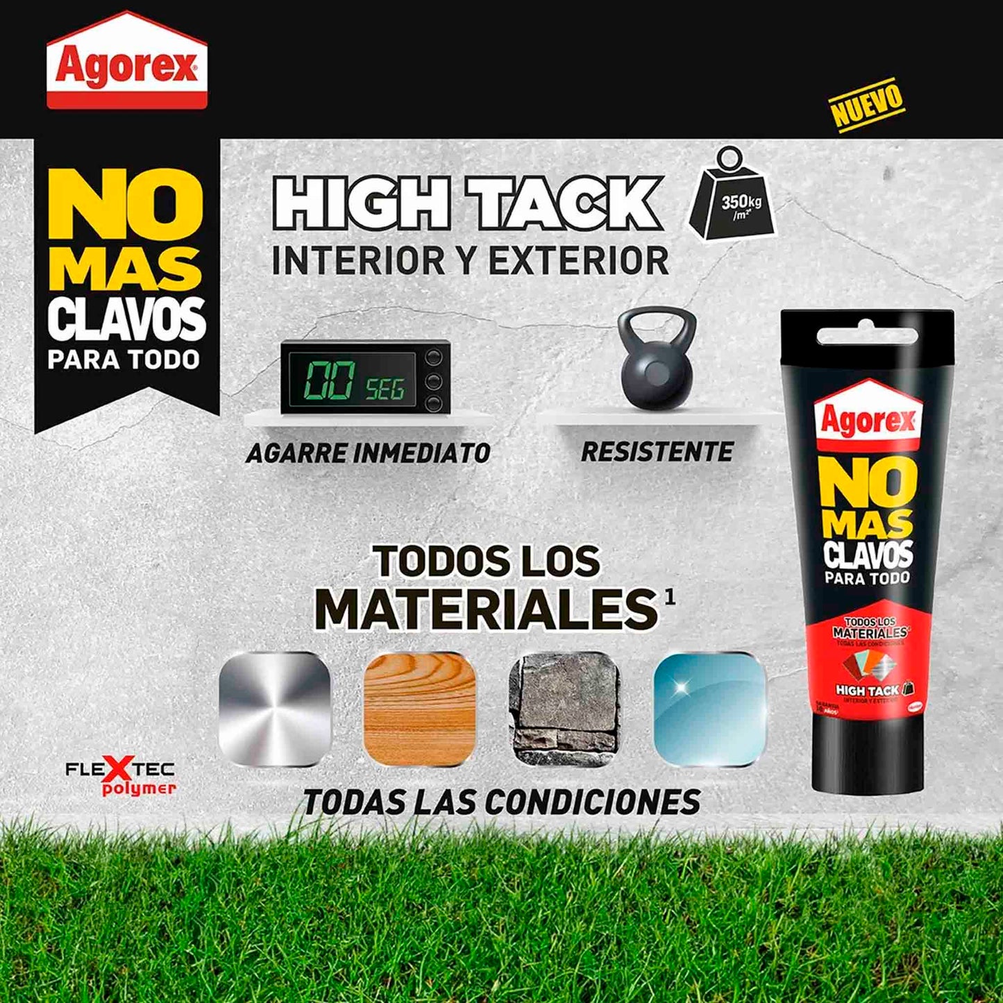 Agorex Adhesivo Montaje No Más Clavos Para Todo Blanco 142 g