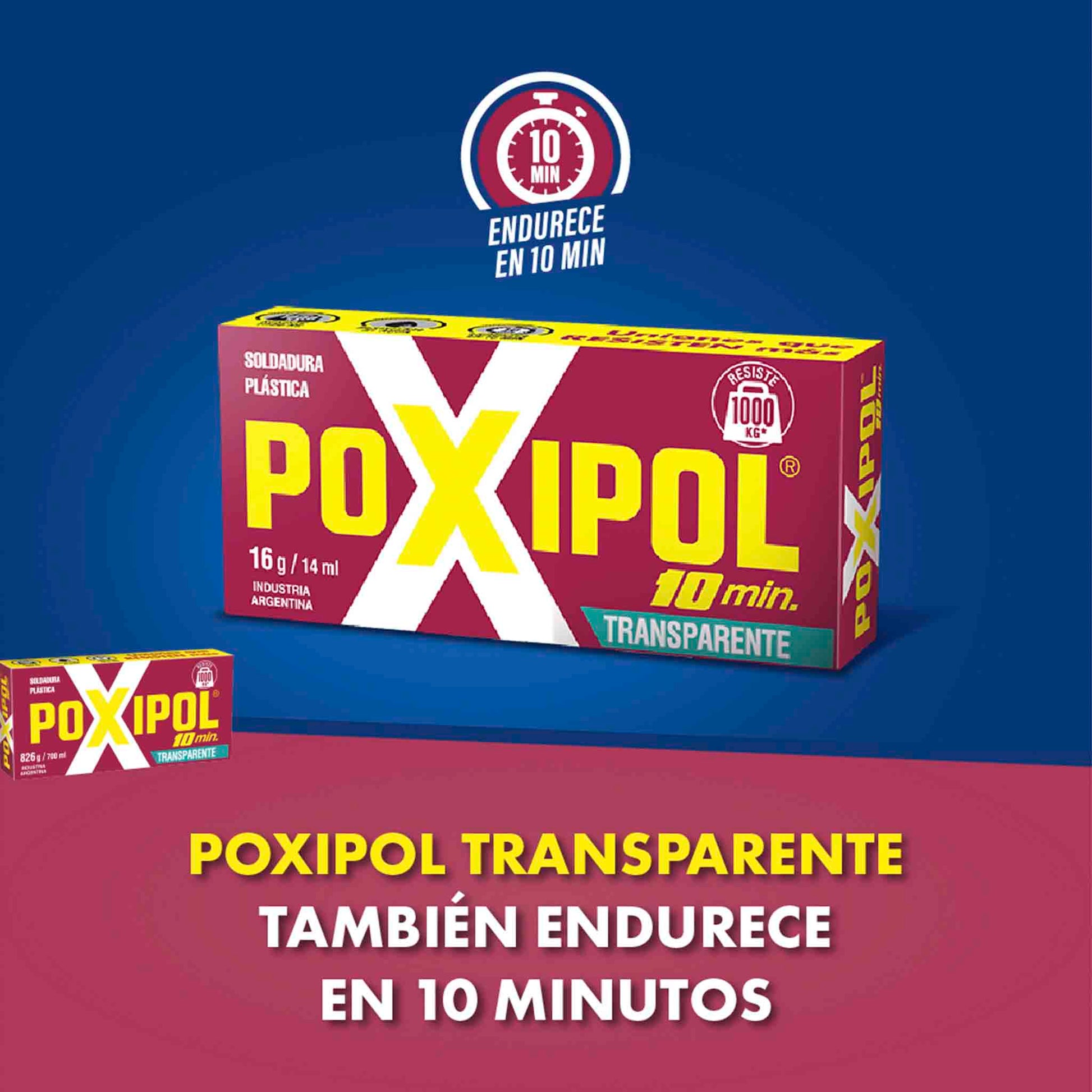 Adhesivo Soldadura Plástica Transparente Poxipol 14 ml – Unión Fuerte y Duradera en Minutos POXIPOL- Dermocosmetica_belleza_online