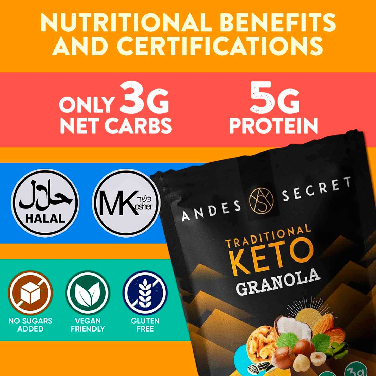 Andes Secret Granola Keto Tradicional 312 g