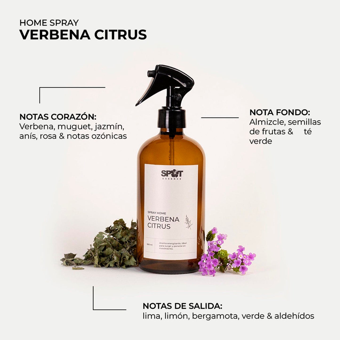 Home Spray LH Verbena Citrus 500 ml Spot Essence SPOT ESSENCE- Dermocosmetica_belleza_online