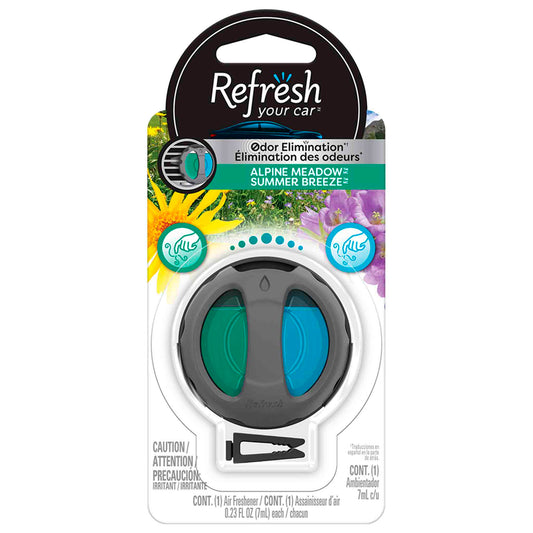 Aromatizante Auto Refresh Your Car Vent Clip Doble Aroma Summer Breeze y Alpine Meadow
