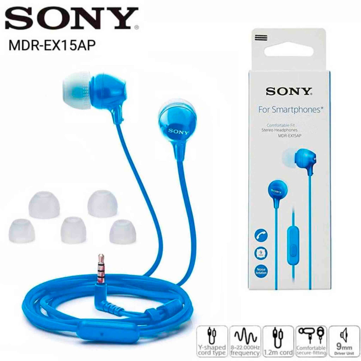 Sony MDR-EX15AP Auriculares Intrauditivos – Color Azul
