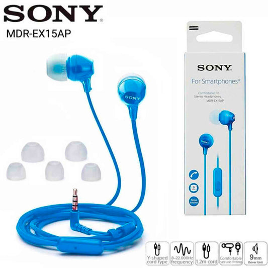 Sony MDR-EX15AP Auriculares Intrauditivos – Color Azul