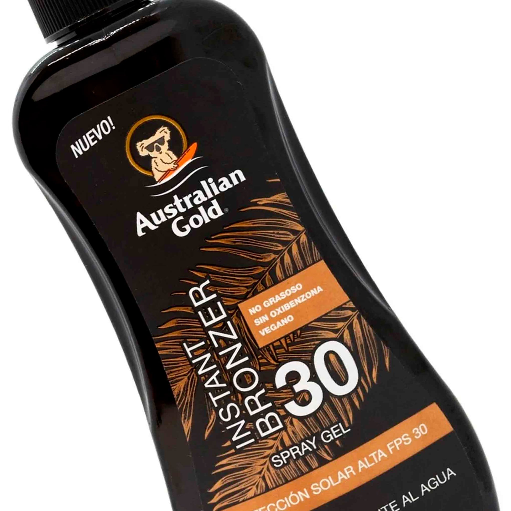 Australian Gold Spray Gel con Instant Bronzer FPS 30 – Protección solar con efecto bronceado inmediato, 237 ml AUSTRALIAN GOLD- Dermocosmetica_belleza_online
