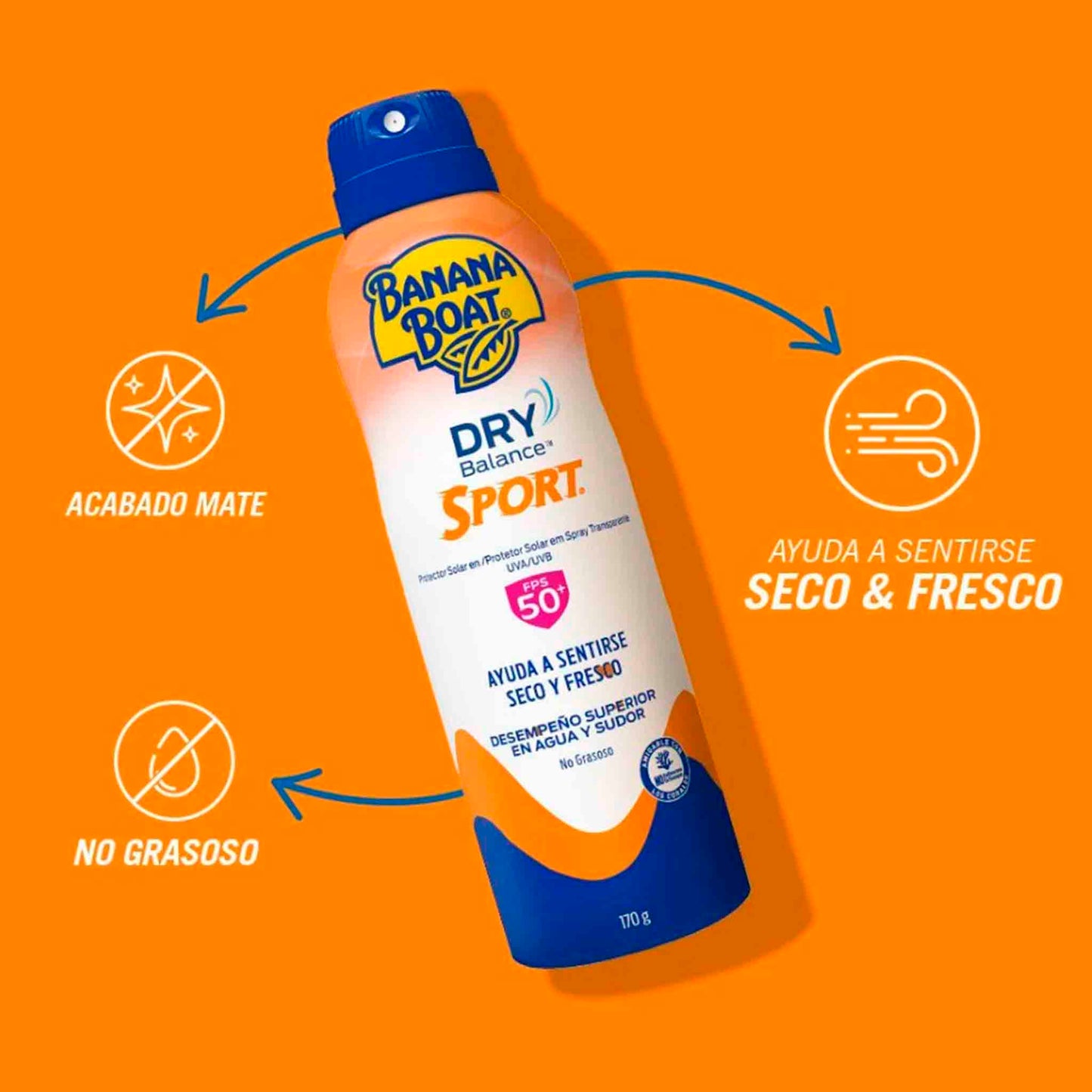 Banana Boat Protector Solar Dry Balance Sport Fps 50 170 G