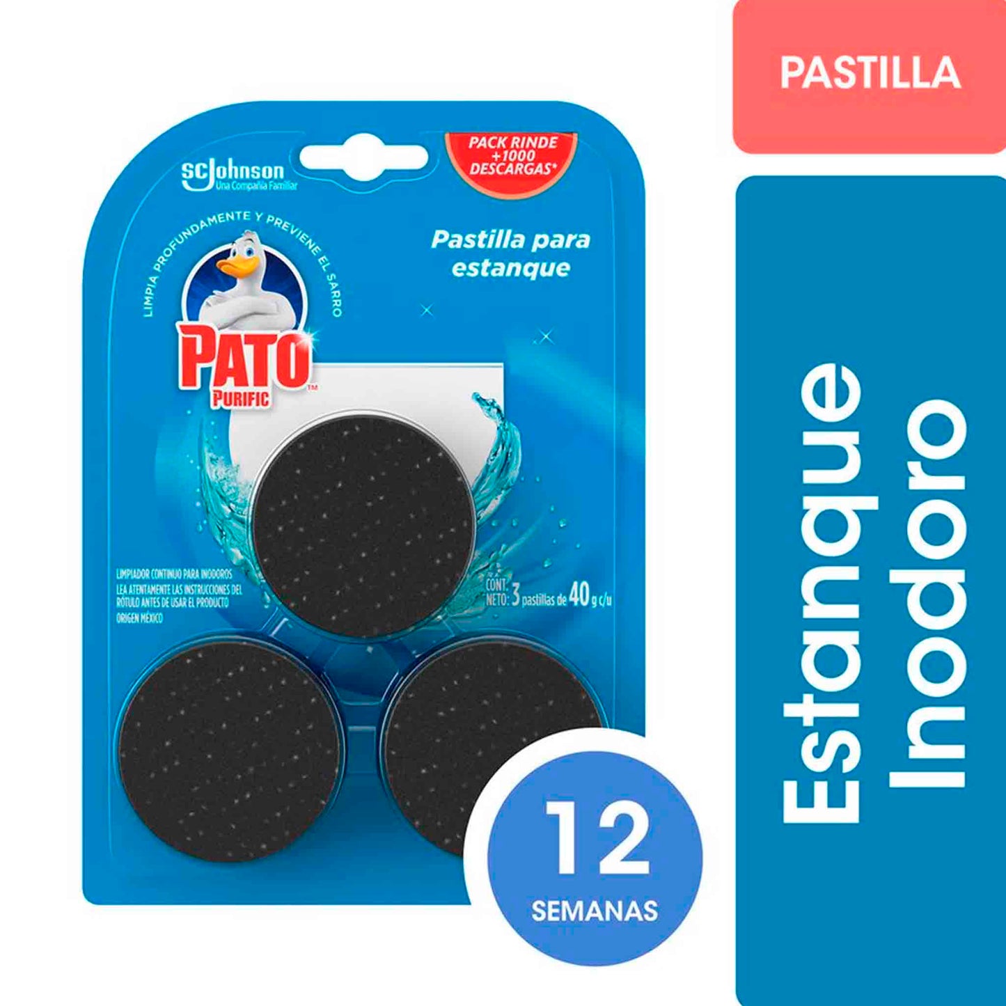 Bloque Para WC Marina Pato Purific X3 Limpieza y Fragancia Duradera