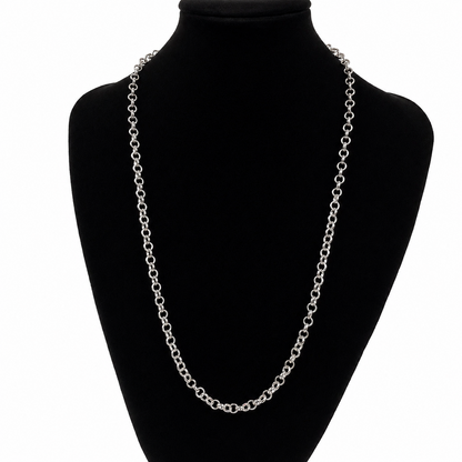 Collar Plata 925 Eslabón Circular Unisex 58cm 13,26g