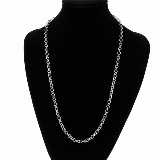 Collar Plata 925 Eslabón Circular Unisex 58cm 13,26g