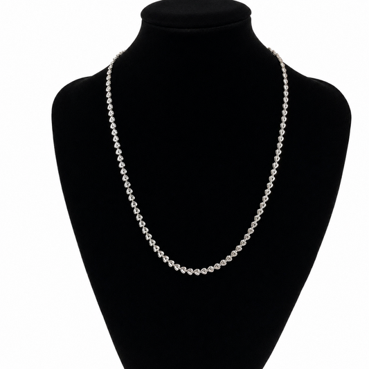 Collar Plata 925 Corazones Mujer 48cm 8,36g