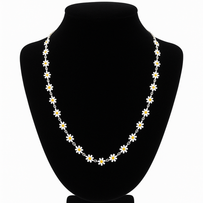 Collar Margarita Pura Plata 925 Esmaltado – 60 cm / 15,83 g IMAGEN FUTURA- Dermocosmetica_belleza_online