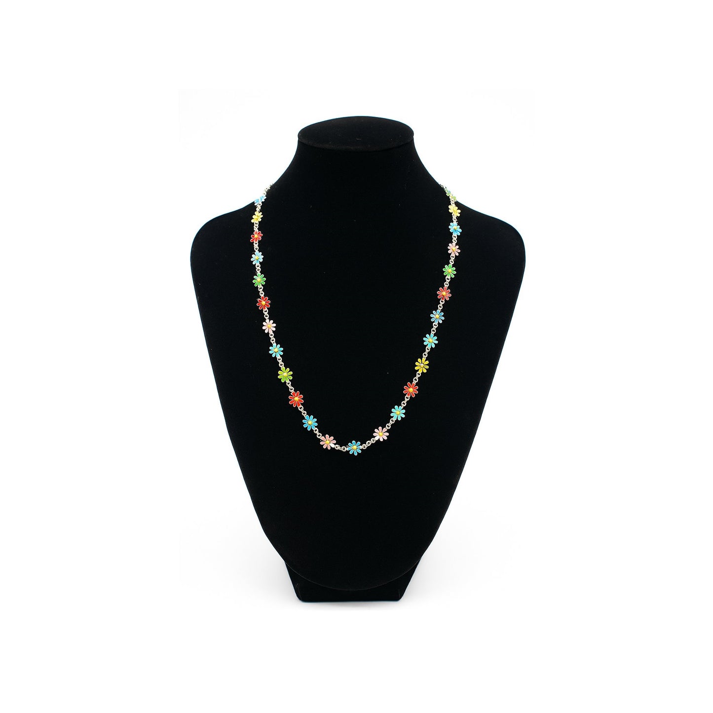 Collar Margarita Pura Plata 925 Esmaltado – 60 cm / 15,83 g IMAGEN FUTURA- Dermocosmetica_belleza_online