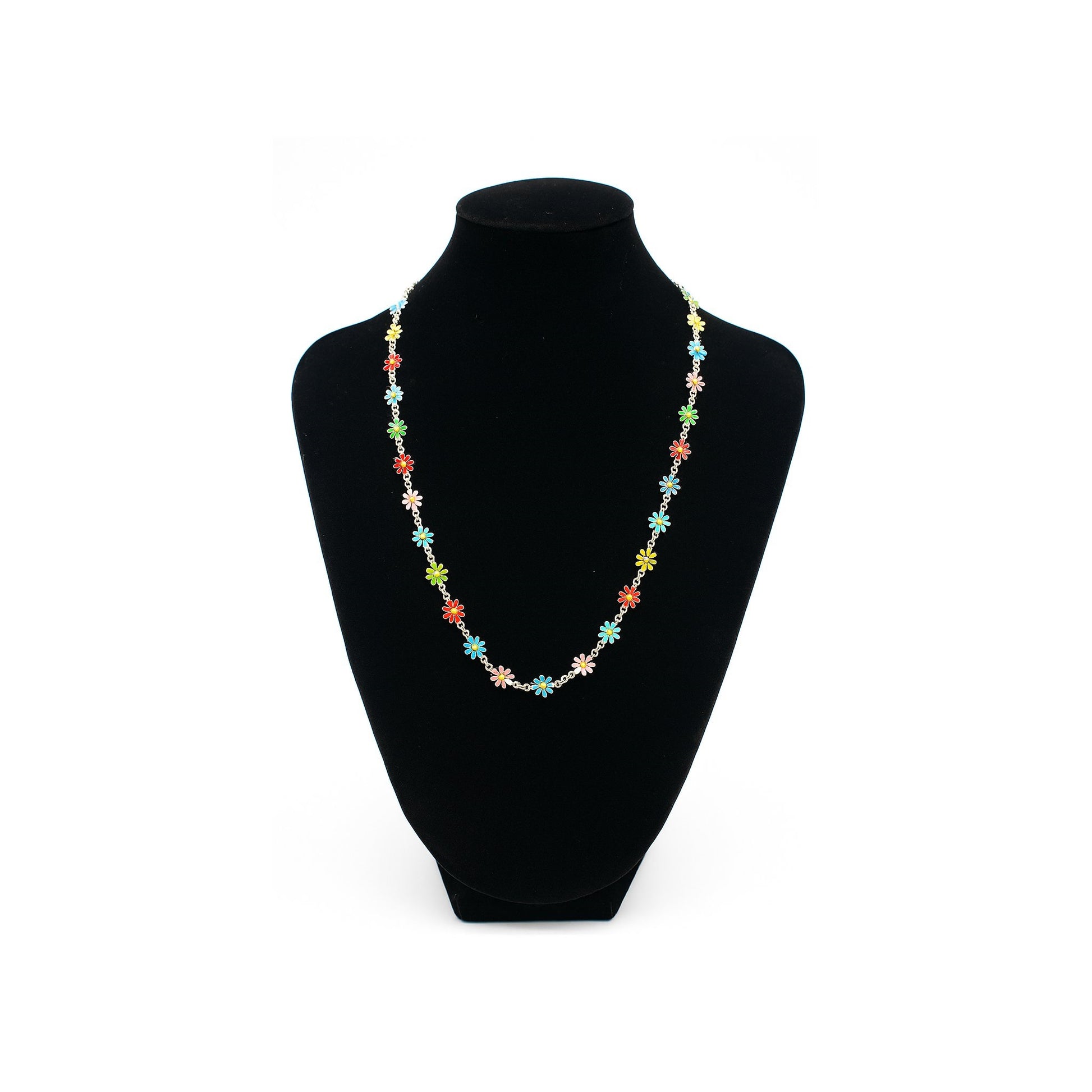 Collar Margarita Pura Plata 925 Esmaltado – 60 cm / 15,83 g IMAGEN FUTURA- Dermocosmetica_belleza_online