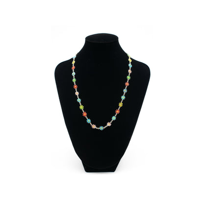 Collar Margarita Pura Plata 925 Esmaltado – 60 cm / 15,83 g IMAGEN FUTURA- Dermocosmetica_belleza_online