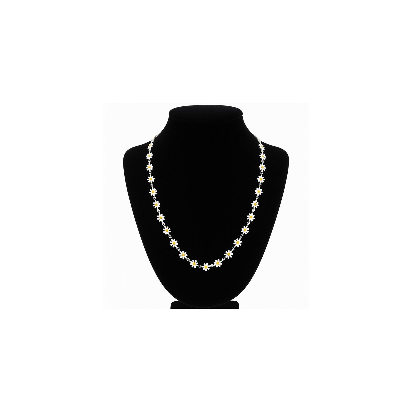 Collar Margarita Pura Plata 925 Esmaltado – 60 cm / 15,83 g IMAGEN FUTURA- Dermocosmetica_belleza_online