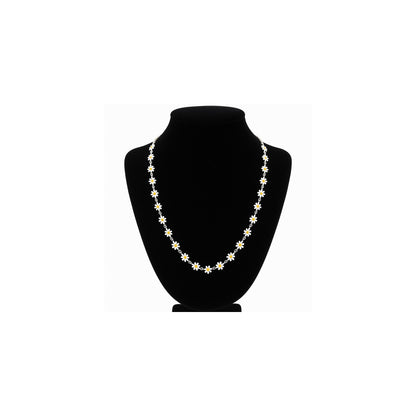 Collar Margarita Pura Plata 925 Esmaltado – 60 cm / 15,83 g IMAGEN FUTURA- Dermocosmetica_belleza_online