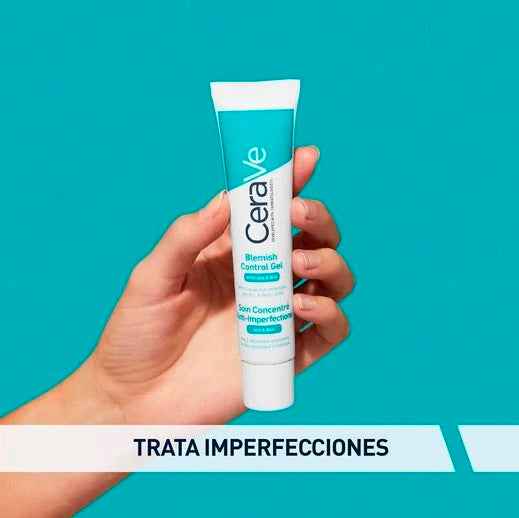 CeraVe Gel Control Imperfecciones 40 ml – Tratamiento Antiacné con AHA/BHA para Piel Grasa o con Brotes CeraVe- Dermocosmetica_belleza_online