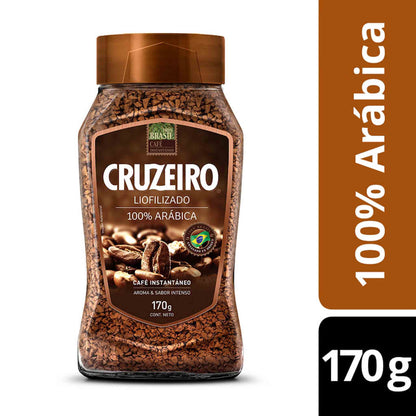 Café Instantáneo Liofilizado Cruzeiro Árabica – Frasco 170 g