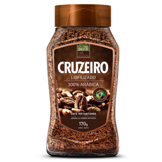 Café Instantáneo Liofilizado Cruzeiro Árabica – Frasco 170 g