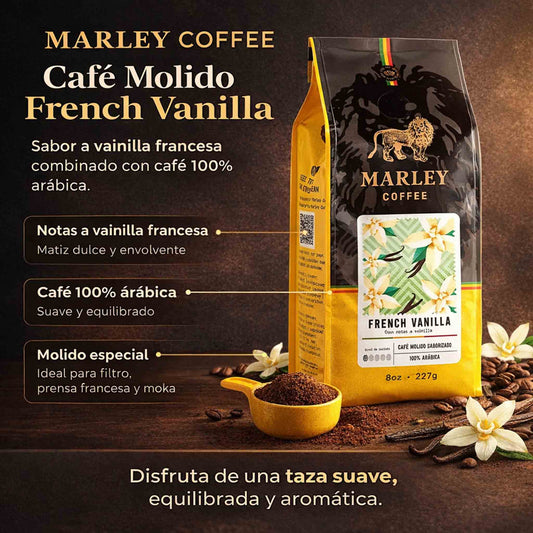 Café Molido Marley Coffee French Vainilla 227gr