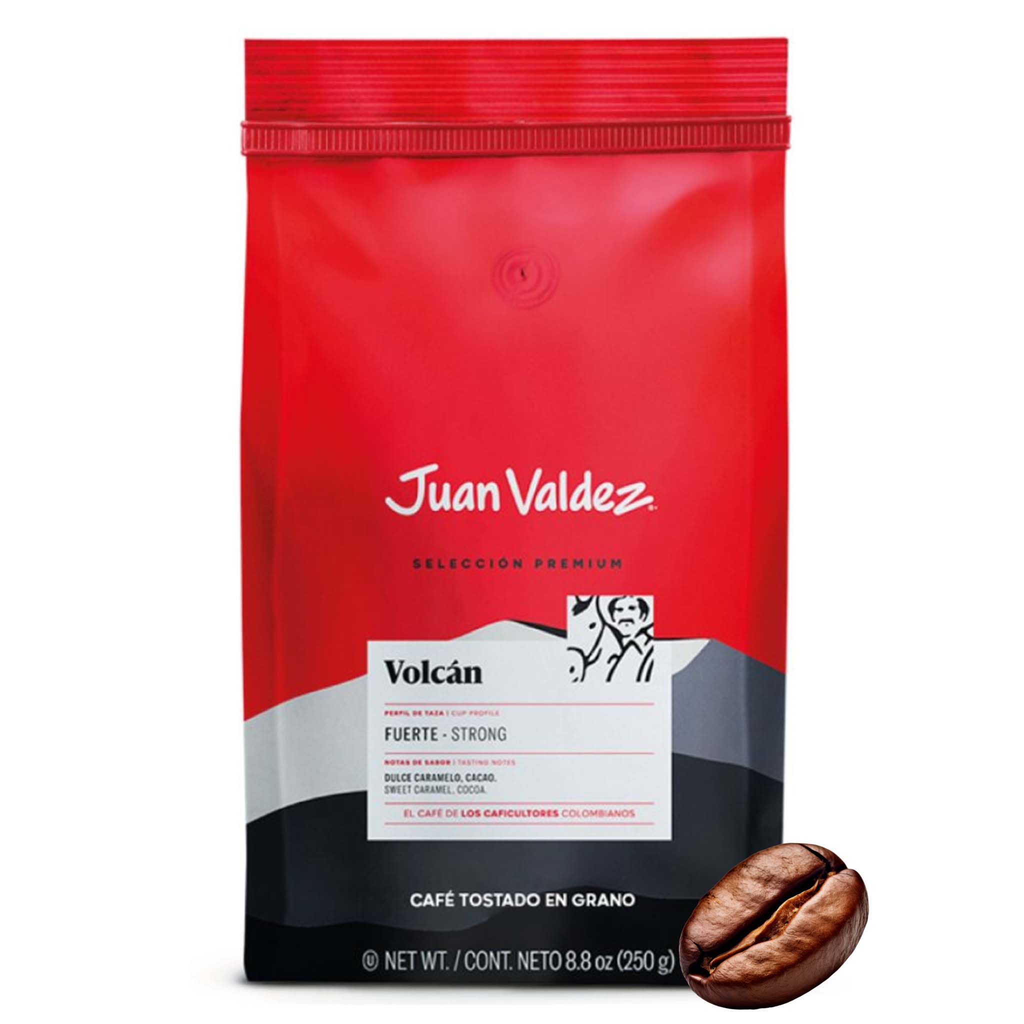 Café en Grano Juan Valdez Volcán Fuerte 250 g – Aroma Intenso y Sabor Único JUAN VALDEZ- Dermocosmetica_belleza_online