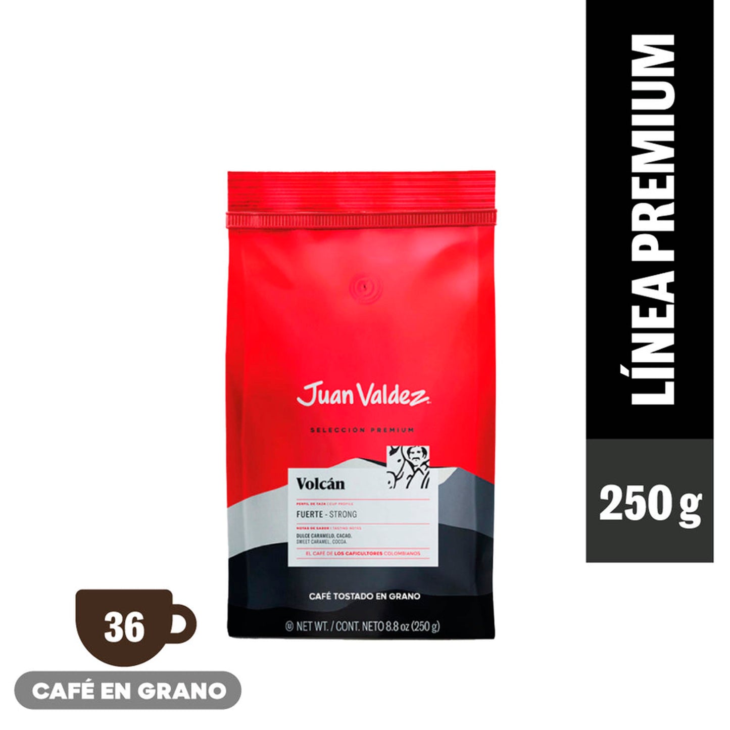 Café en Grano Juan Valdez Volcán Fuerte 250 g – Aroma Intenso y Sabor Único JUAN VALDEZ- Dermocosmetica_belleza_online