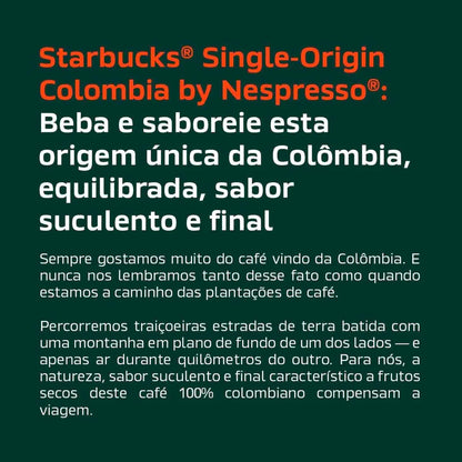 Cápsulas de café Starbucks Single-Origin Colombia by Nespresso, intensidad 7, formato 57 g.