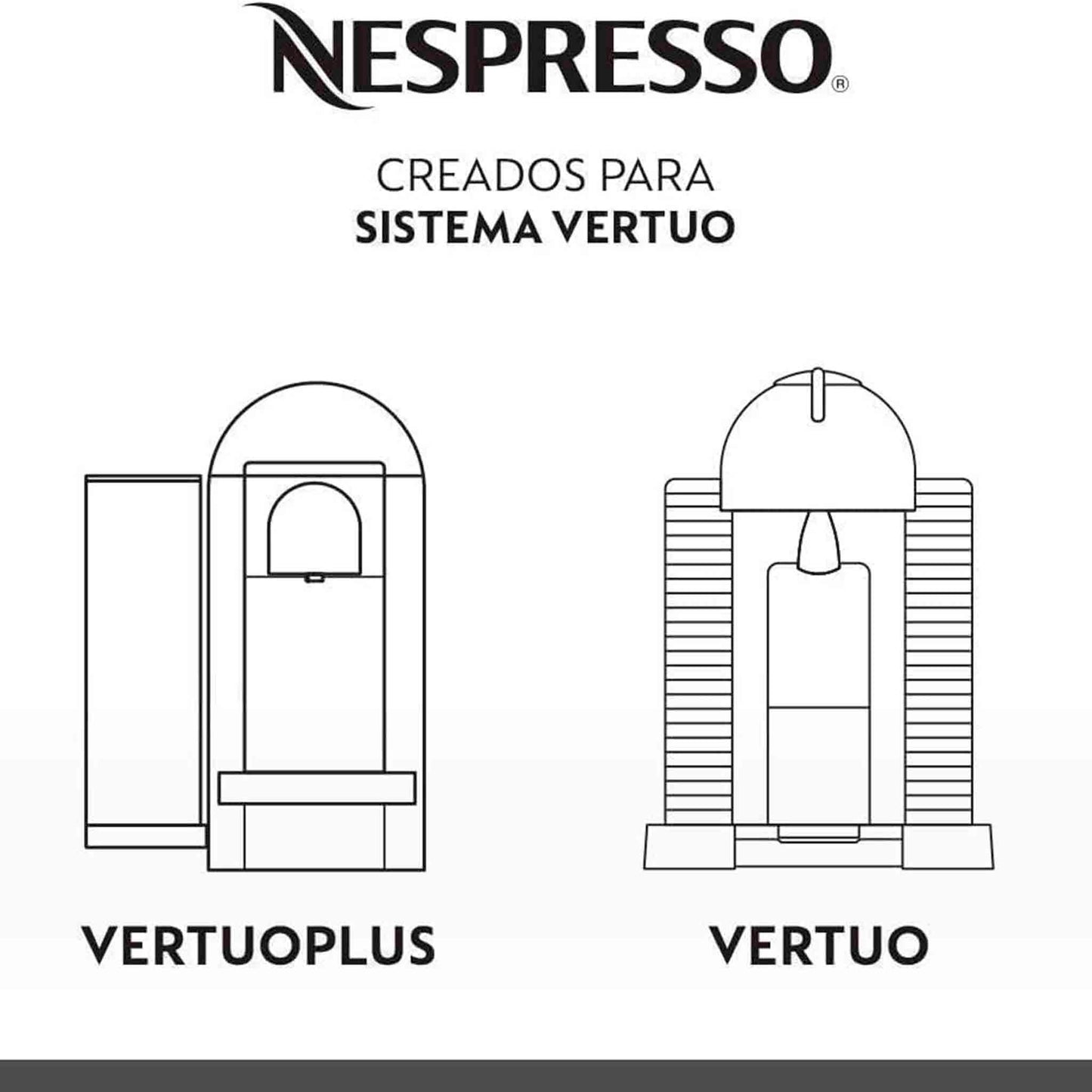Cápsulas de Café Nespresso Vertuo Gran Lungo Fortado – 10 Unidades