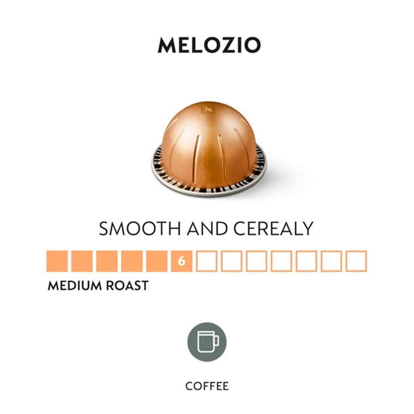 Cápsulas de Café Nespresso Vertuo Melozio – 10 Unidades