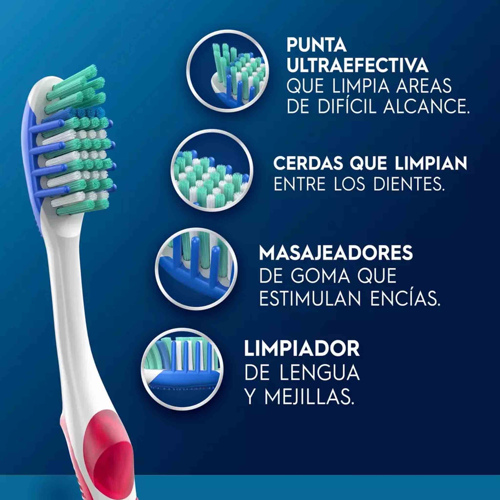 Cepillo dental Oral-B Radiant cerdas medias remoción manchas pack 2
