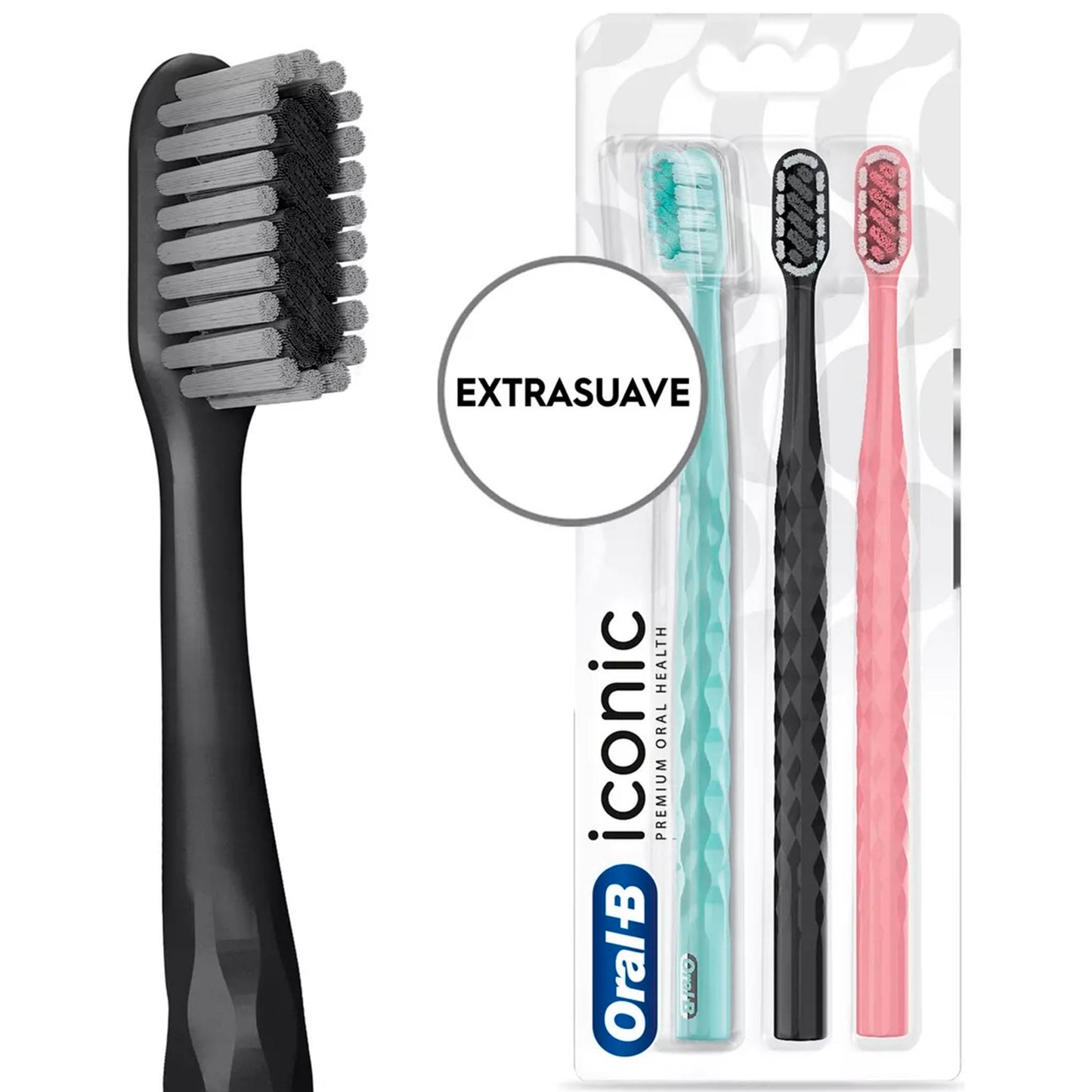 Cepillo de Dientes Oral-B Iconic Premium X-Shape – Pack 3 Unidades ORAL-B- Dermocosmetica_belleza_online