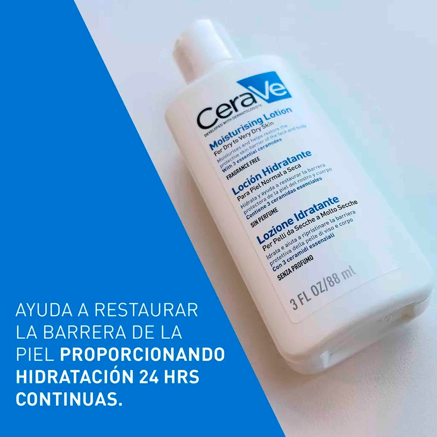 CeraVe Loción Hidratante 88ml – Hidratación Ligera y Efectiva