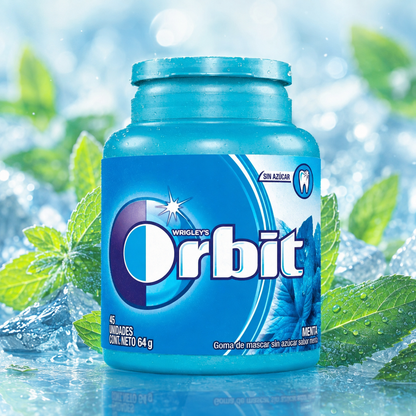 Chicle Orbit Menta Sin Azúcar 64 g