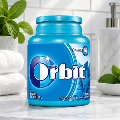 Chicle Orbit Menta Sin Azúcar 64 g
