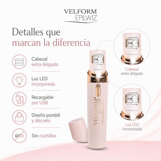 Depiladora Velform Epilwiz USB Rosa