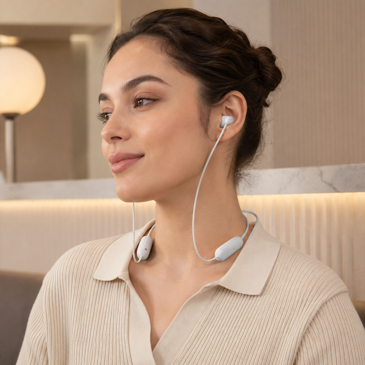 Auriculares Sony WI-C100 Bluetooth In Ear Blanco