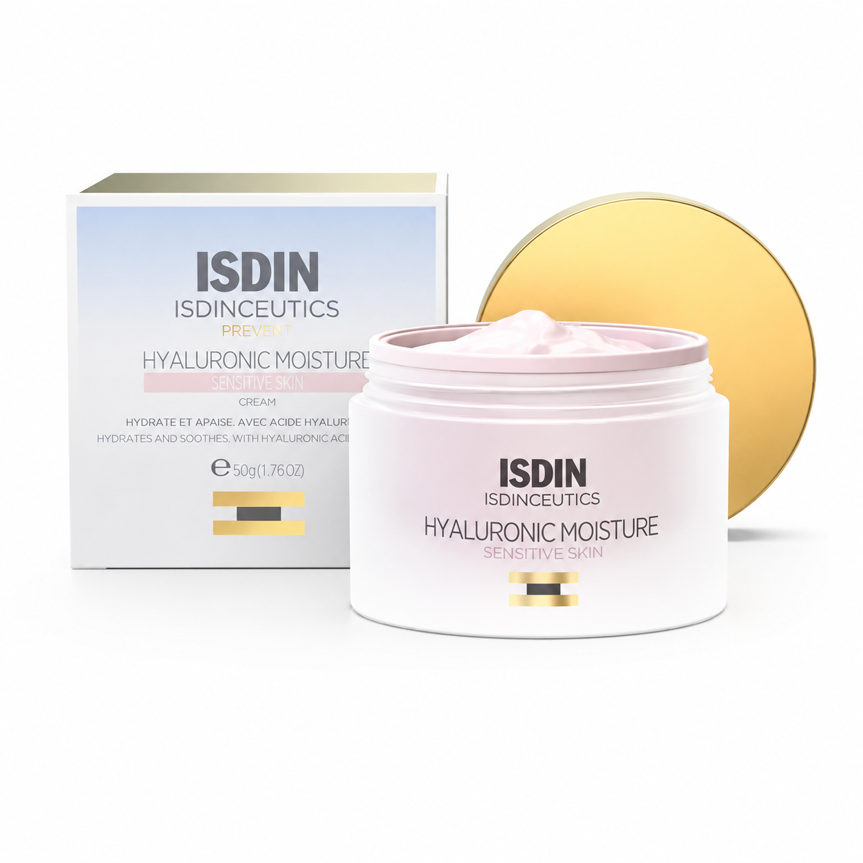 Crema ISDIN Hyaluronic Moisture Sensitive Skin 50 g en envase original