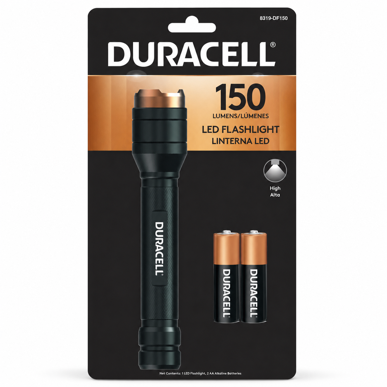 Linterna LED Duracell 150 lúmenes de aluminio 8319-DF150